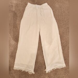 White summer pants with lining